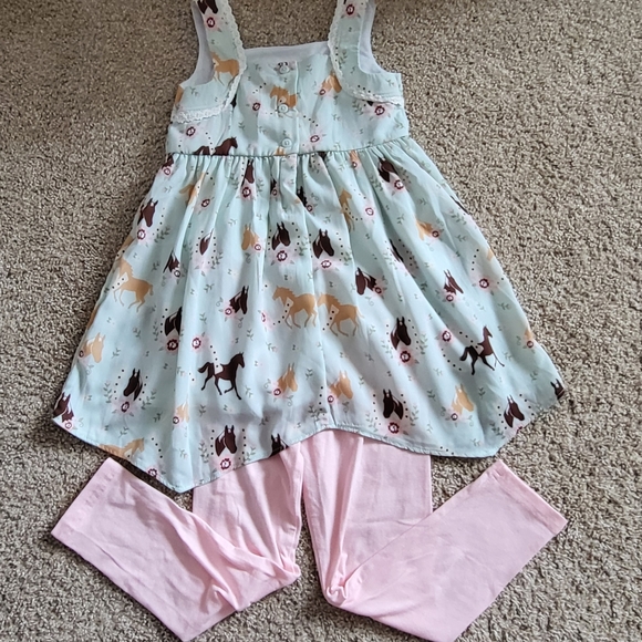 ❤️NWOT❤️ GOOD LAD GIRLS DRESS & LEGGINGS SET - Picture 11 of 12